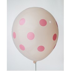 Blush - Hot Pink Polkadots Printed Balloons